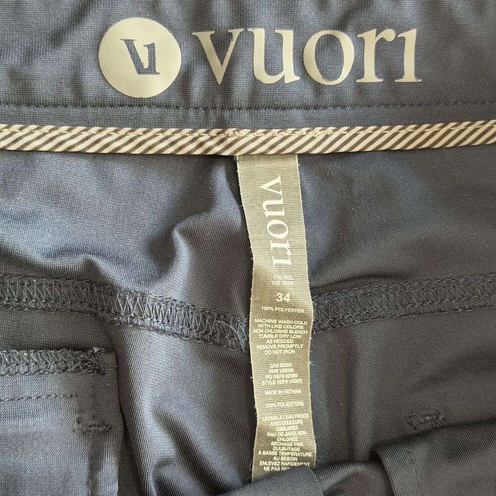 Vuori Meta Athletic Pant Travel Performance Chino Navy Blue Men's 34x30 READ! - Picture 2 of 7